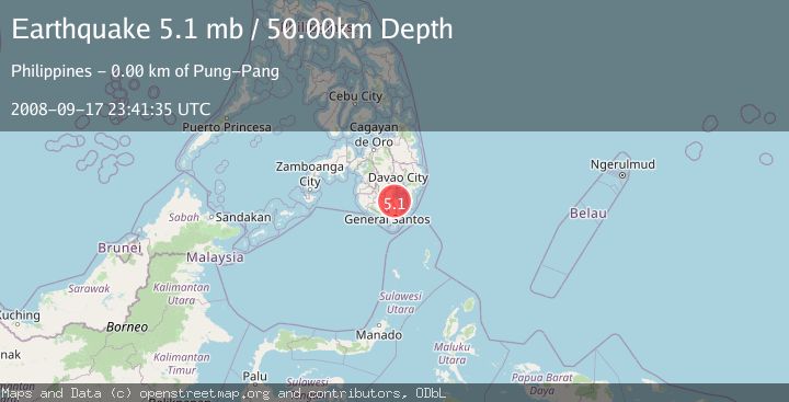 Map of MINDANAO, PHILIPPINES