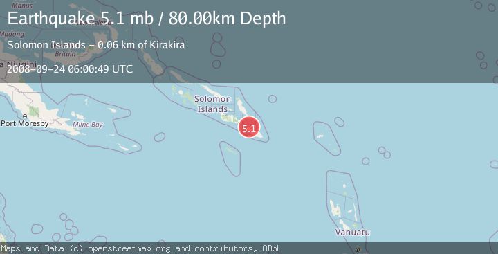 Map of SOLOMON ISLANDS