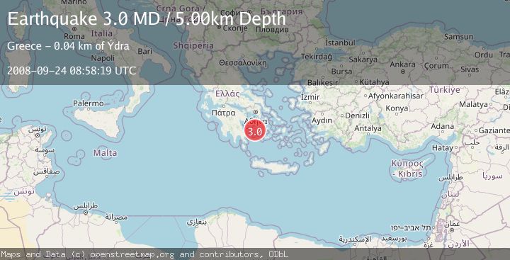 Map of SOUTHERN GREECE