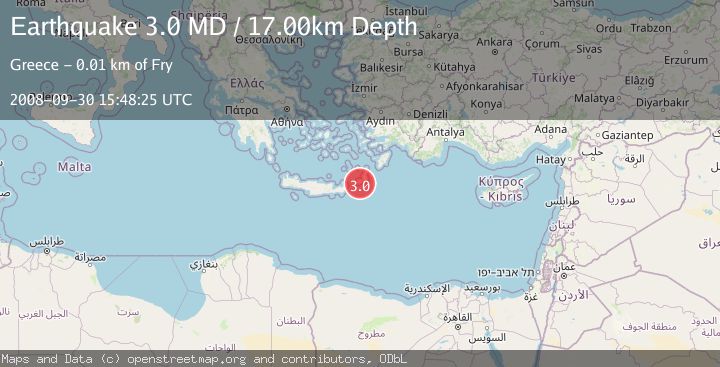 Map of CRETE, GREECE