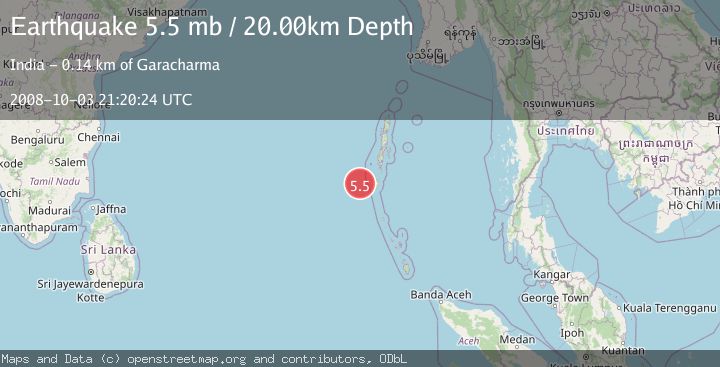 Map of ANDAMAN ISLANDS, INDIA REGION