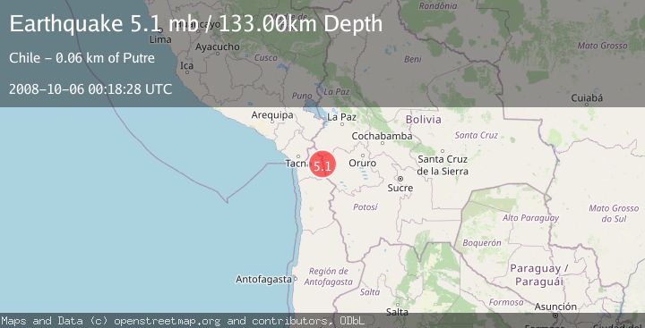 Map of ORURO, BOLIVIA