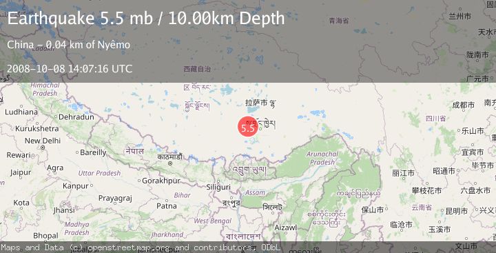 Map of EASTERN XIZANG