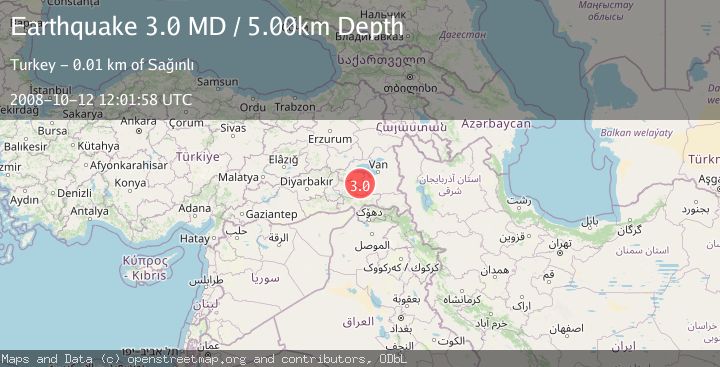 Map of EASTERN TURKEY