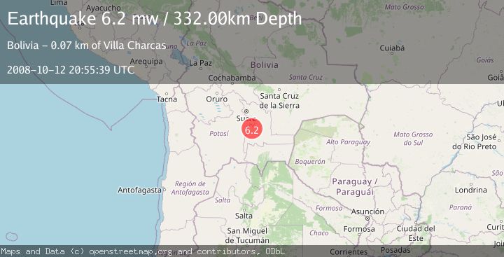 Map of CHUQUISACA, BOLIVIA