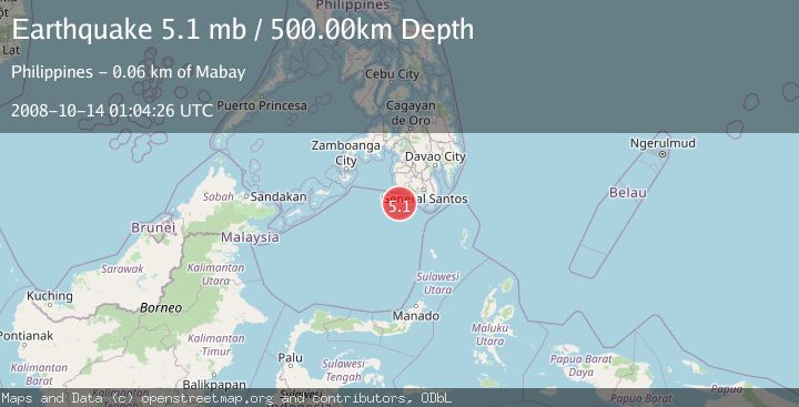 Map of MINDANAO, PHILIPPINES