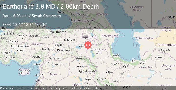 Map of TURKEY-IRAN BORDER REGION
