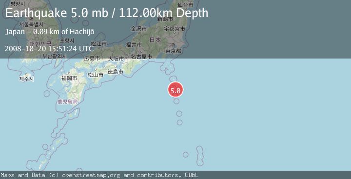 Map of IZU ISLANDS, JAPAN REGION