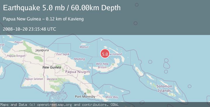 Map of NEW IRELAND REGION, P.N.G.