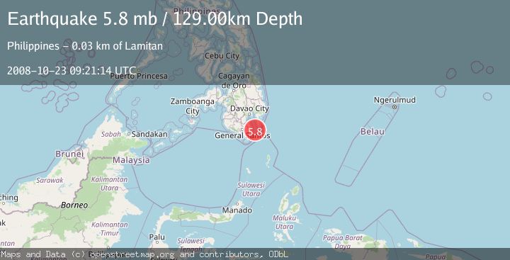 Map of MINDANAO, PHILIPPINES