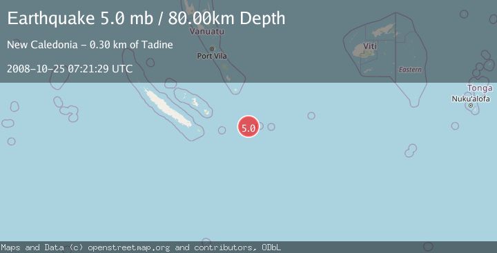 Map of SOUTHEAST OF LOYALTY ISLANDS