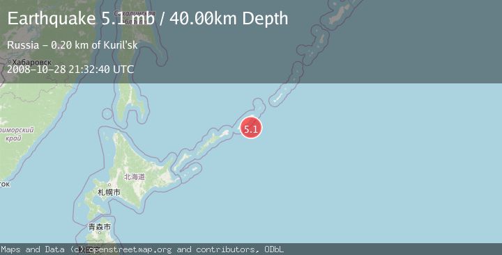 Map of KURIL ISLANDS