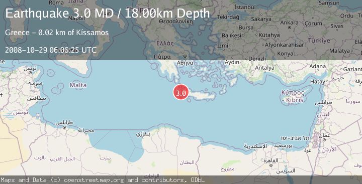 Map of CRETE, GREECE