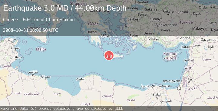 Map of CRETE, GREECE