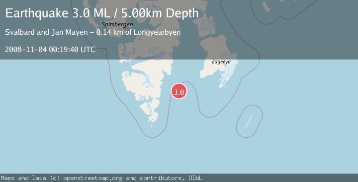 Map of SVALBARD REGION