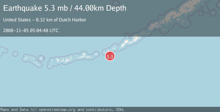 Map of FOX ISLANDS, ALEUTIAN ISLANDS