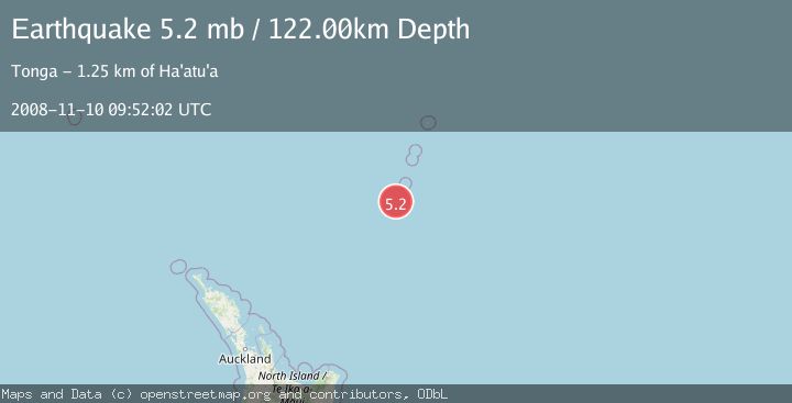 Map of KERMADEC ISLANDS REGION