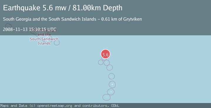Map of SOUTH SANDWICH ISLANDS REGION