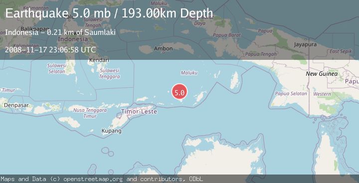 Map of KEPULAUAN BABAR, INDONESIA
