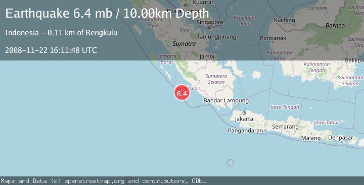 Map of SOUTHERN SUMATRA, INDONESIA