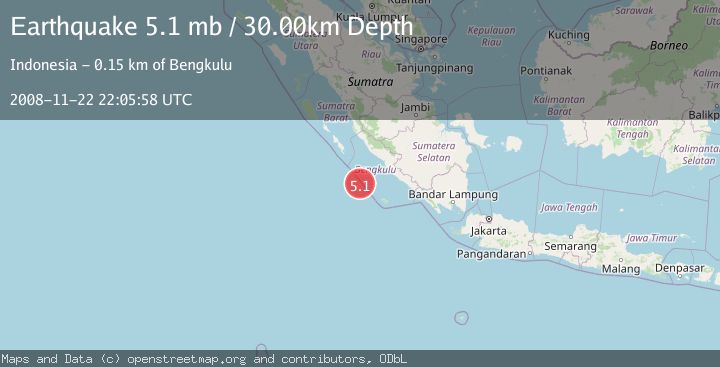 Map of SOUTHERN SUMATRA, INDONESIA