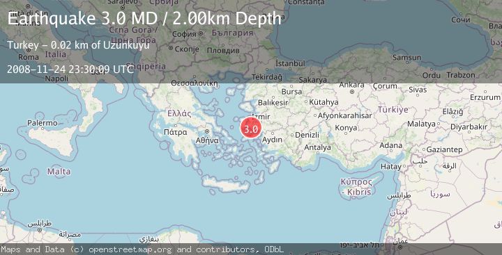 Map of NEAR THE COAST OF WESTERN TURKEY