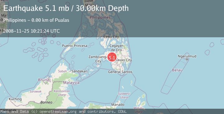 Map of MINDANAO, PHILIPPINES