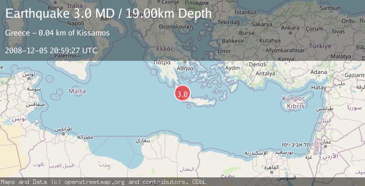 Map of CRETE, GREECE