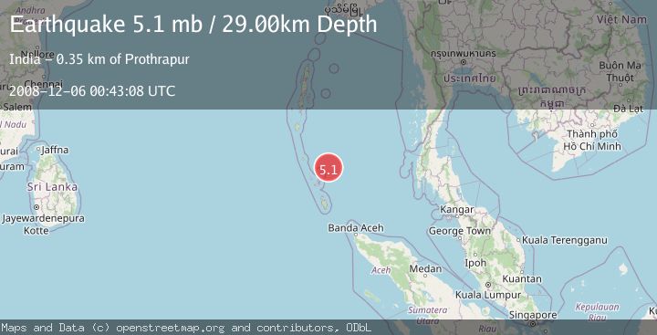 Map of NICOBAR ISLANDS, INDIA REGION