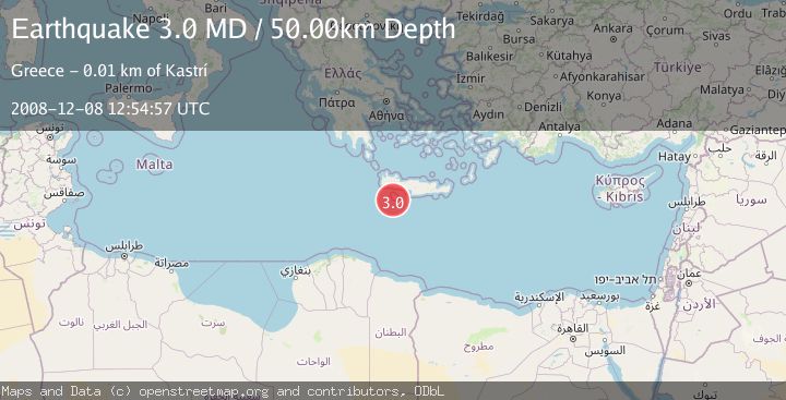 Map of CRETE, GREECE