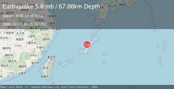 Map of RYUKYU ISLANDS, JAPAN
