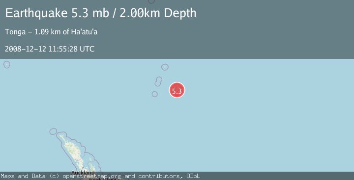 Map of KERMADEC ISLANDS REGION