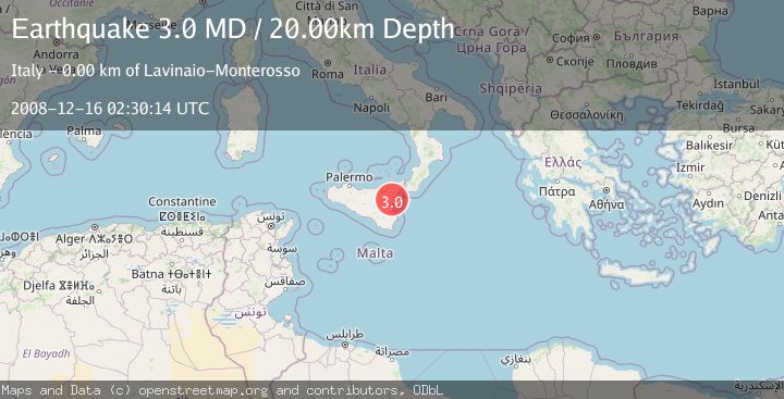 Map of SICILY, ITALY