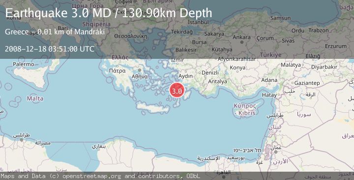 Map of DODECANESE ISLANDS, GREECE