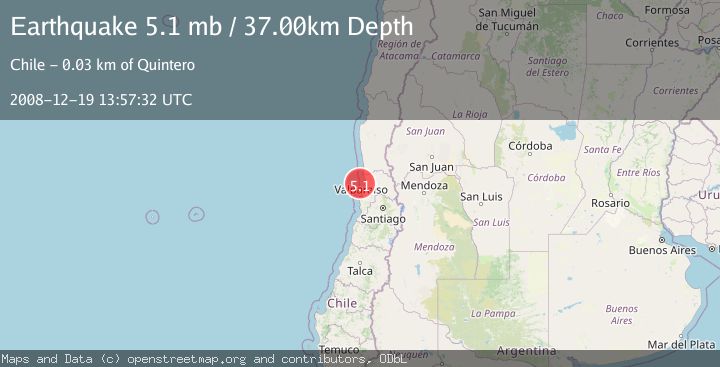 Map of OFFSHORE VALPARAISO, CHILE