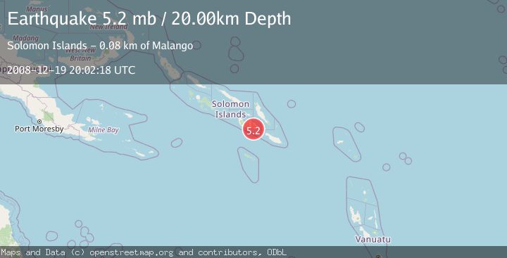 Map of SOLOMON ISLANDS