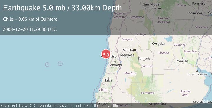 Map of OFFSHORE VALPARAISO, CHILE
