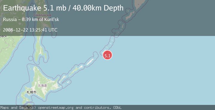 Map of KURIL ISLANDS