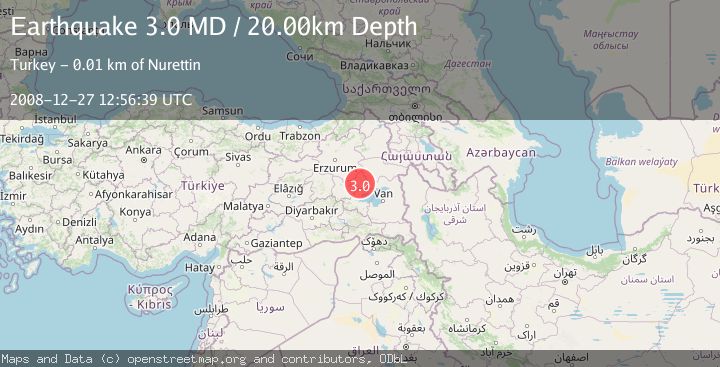 Map of EASTERN TURKEY