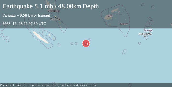Map of SOUTHEAST OF LOYALTY ISLANDS