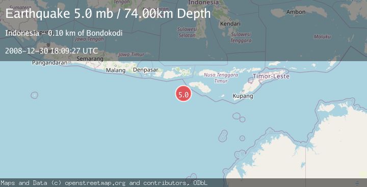 Map of SOUTH OF SUMBAWA, INDONESIA