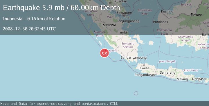 Map of SOUTHWEST OF SUMATRA, INDONESIA