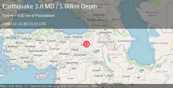 Map of EASTERN TURKEY