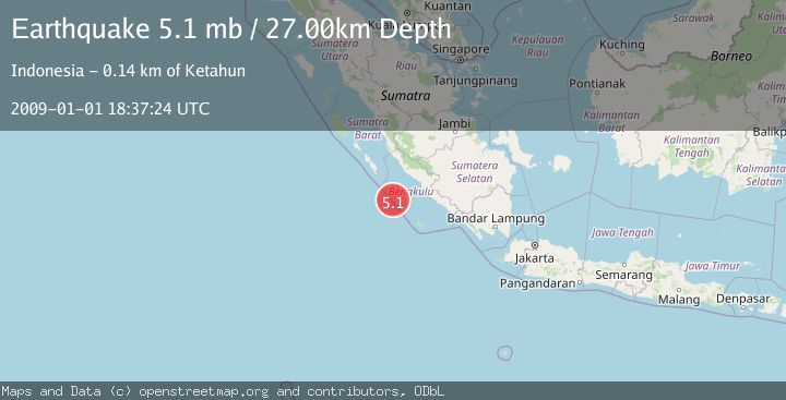 Map of SOUTHERN SUMATRA, INDONESIA