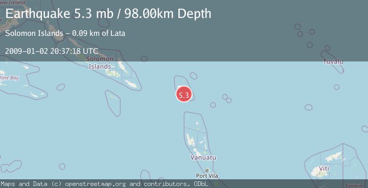 Map of SANTA CRUZ ISLANDS