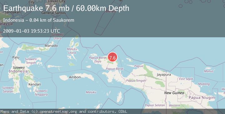 Map of NEAR N COAST OF PAPUA, INDONESIA