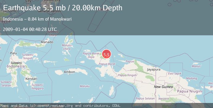 Map of NEAR N COAST OF PAPUA, INDONESIA