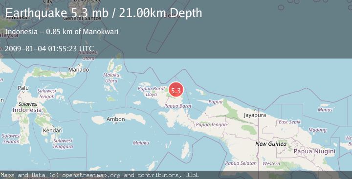 Map of NEAR N COAST OF PAPUA, INDONESIA