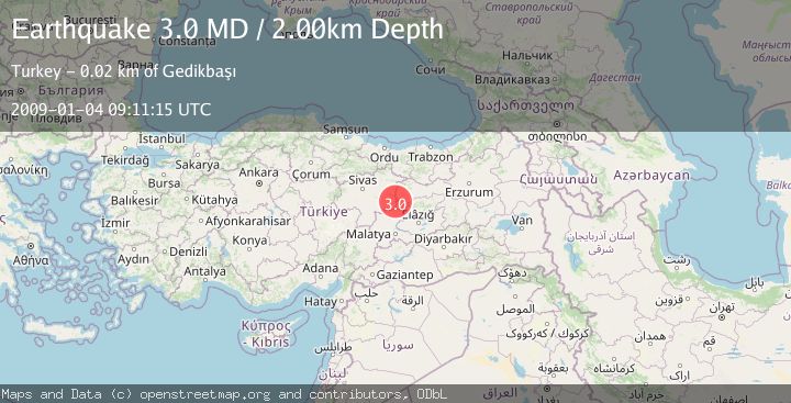 Map of EASTERN TURKEY