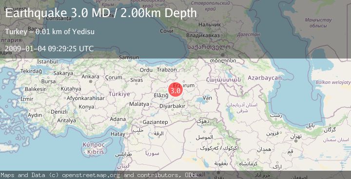 Map of EASTERN TURKEY